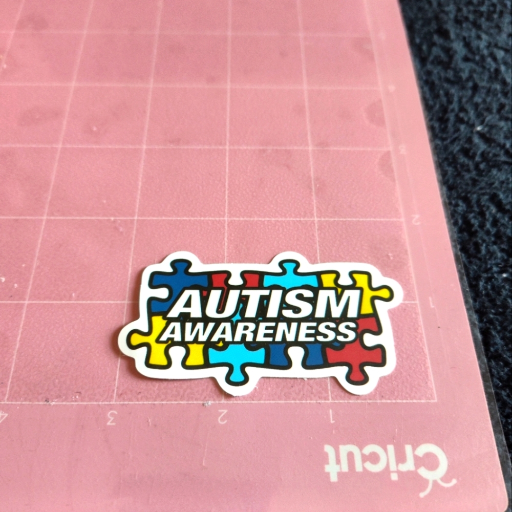 💙 Colorful Autism Awareness Puzzle Sticker